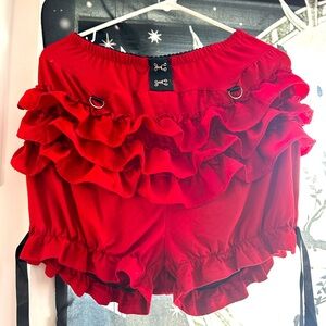 First ink rosemary bloomers in burgundy size large